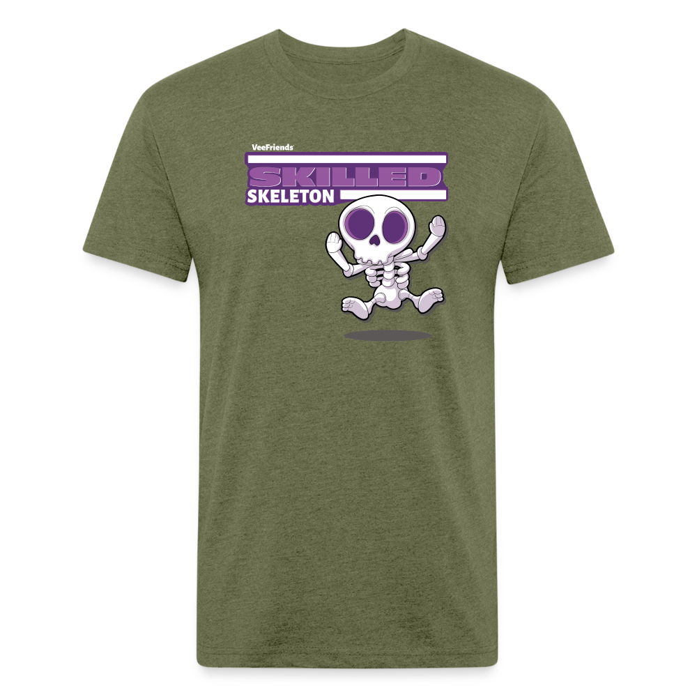 Skilled Skeleton Character Comfort Adult Tee - heather military green