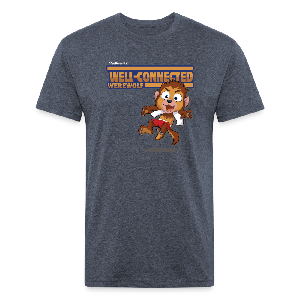 Well-Connected Werewolf Character Comfort Adult Tee - heather navy