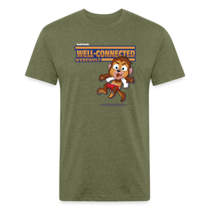 Well-Connected Werewolf Character Comfort Adult Tee - heather military green