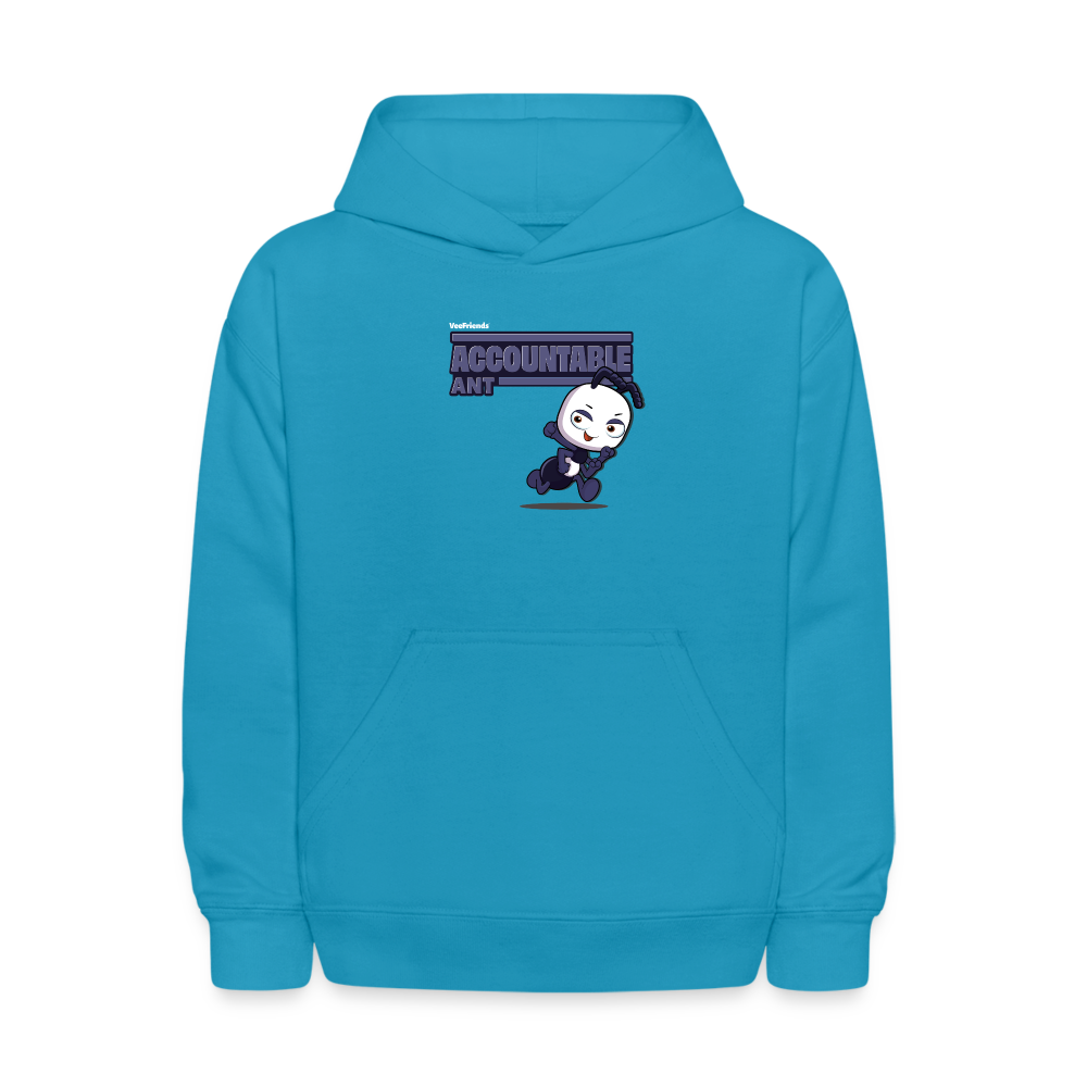 Accountable Ant Character Comfort Kids Hoodie - turquoise