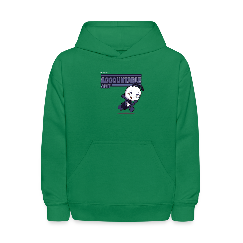 Accountable Ant Character Comfort Kids Hoodie - kelly green