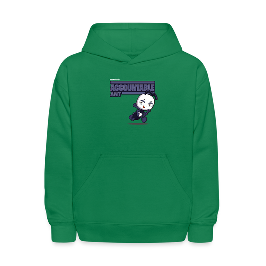 Accountable Ant Character Comfort Kids Hoodie - kelly green