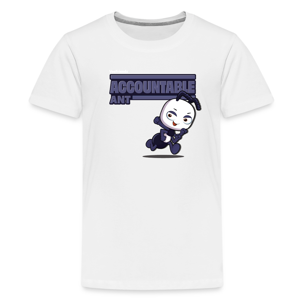 Accountable Ant Character Comfort Kids Tee - white