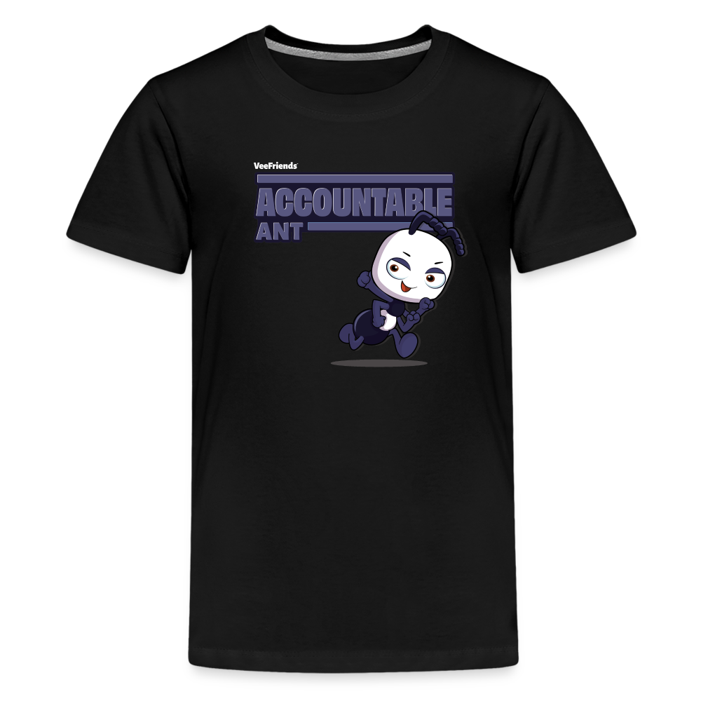 Accountable Ant Character Comfort Kids Tee - black