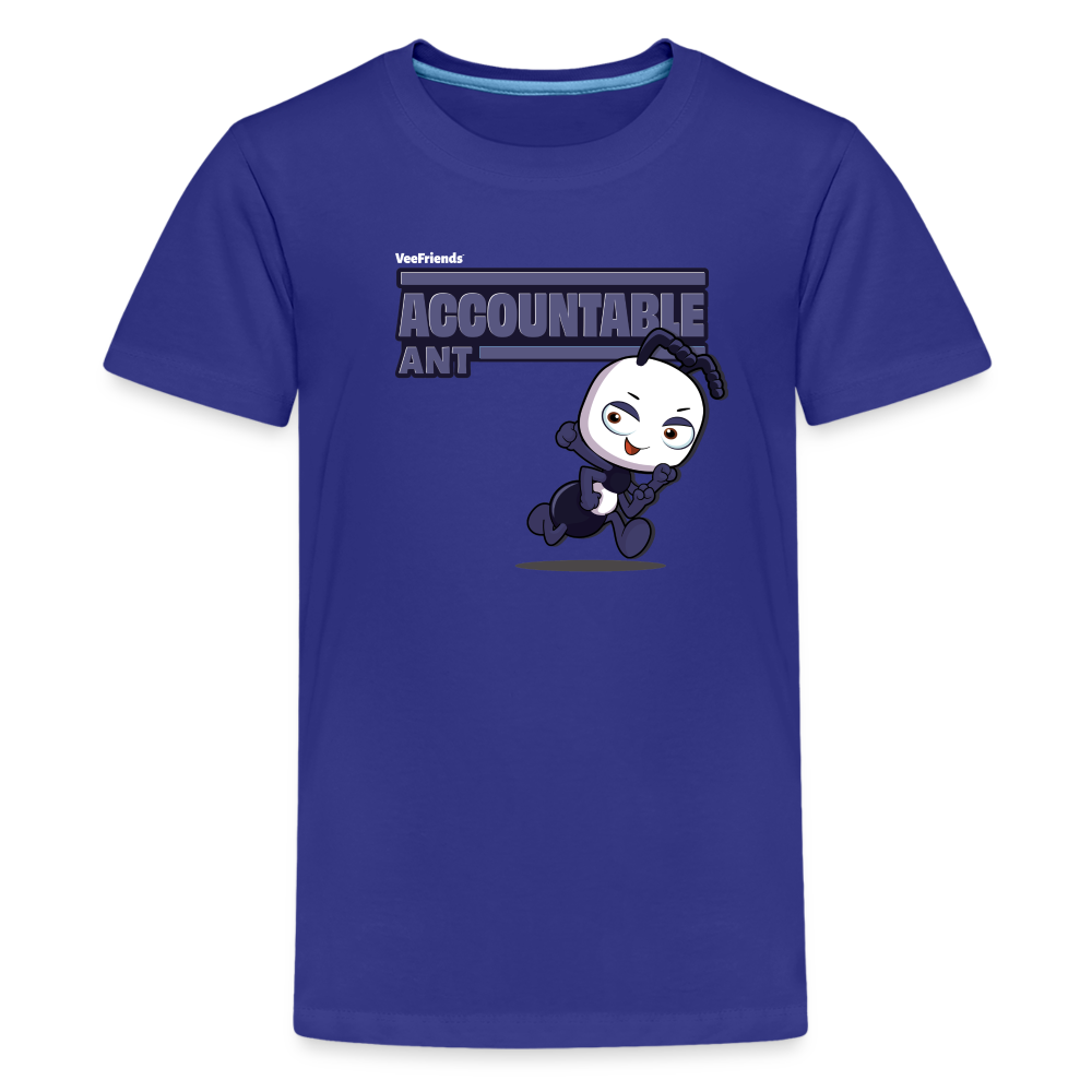 Accountable Ant Character Comfort Kids Tee - royal blue