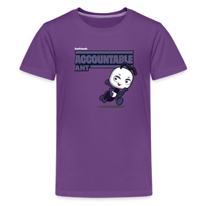 Accountable Ant Character Comfort Kids Tee - purple