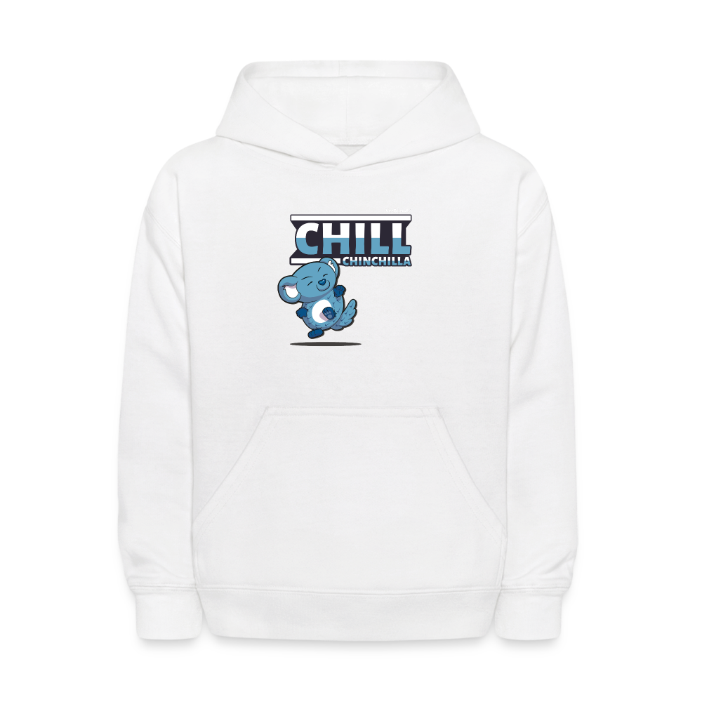 Chill Chinchilla Character Comfort Kids Hoodie - white