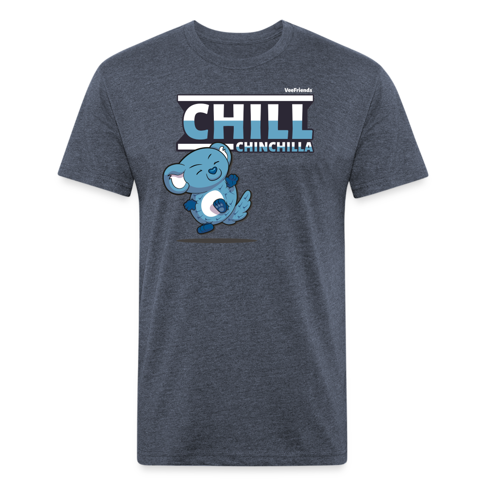 Chill Chinchilla Character Comfort Adult Tee - heather navy
