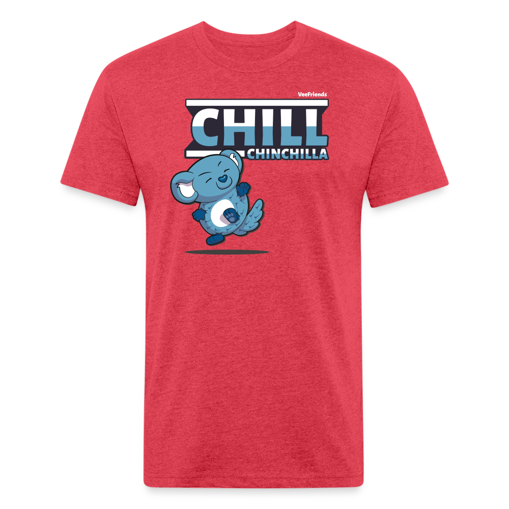 Chill Chinchilla Character Comfort Adult Tee - heather red