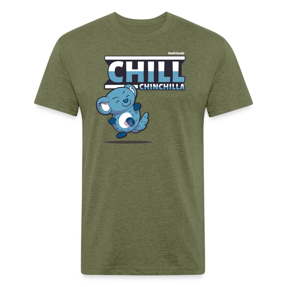 Chill Chinchilla Character Comfort Adult Tee - heather military green