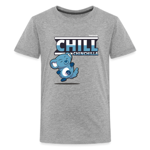 Chill Chinchilla Character Comfort Kids Tee - heather gray
