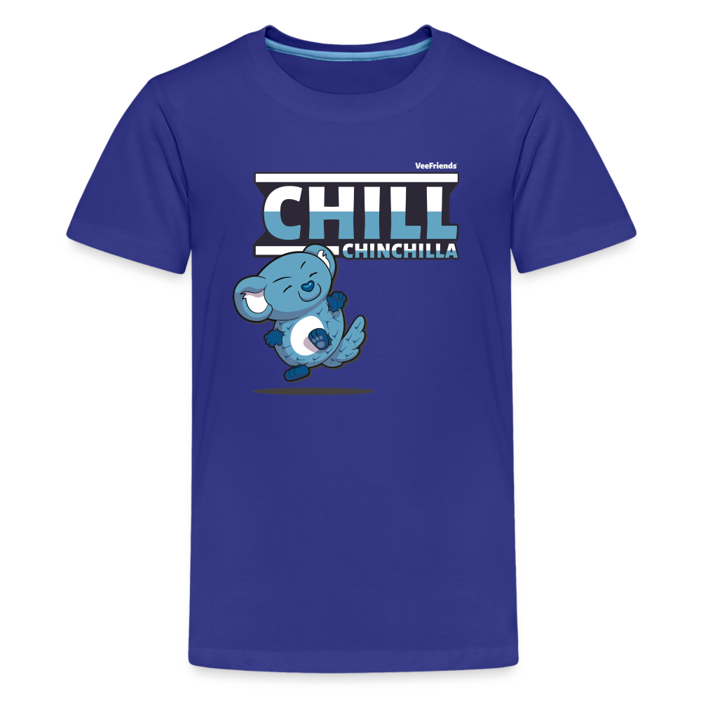 Chill Chinchilla Character Comfort Kids Tee - royal blue
