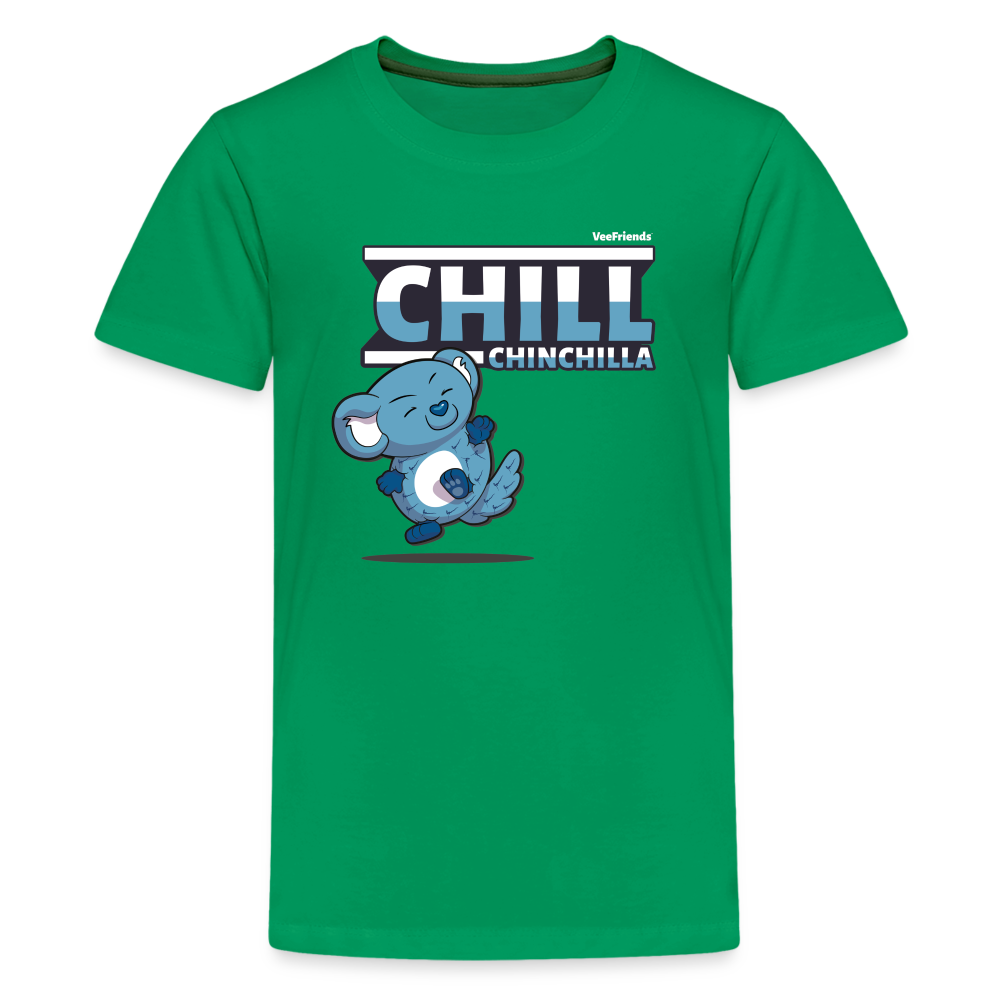 Chill Chinchilla Character Comfort Kids Tee - kelly green