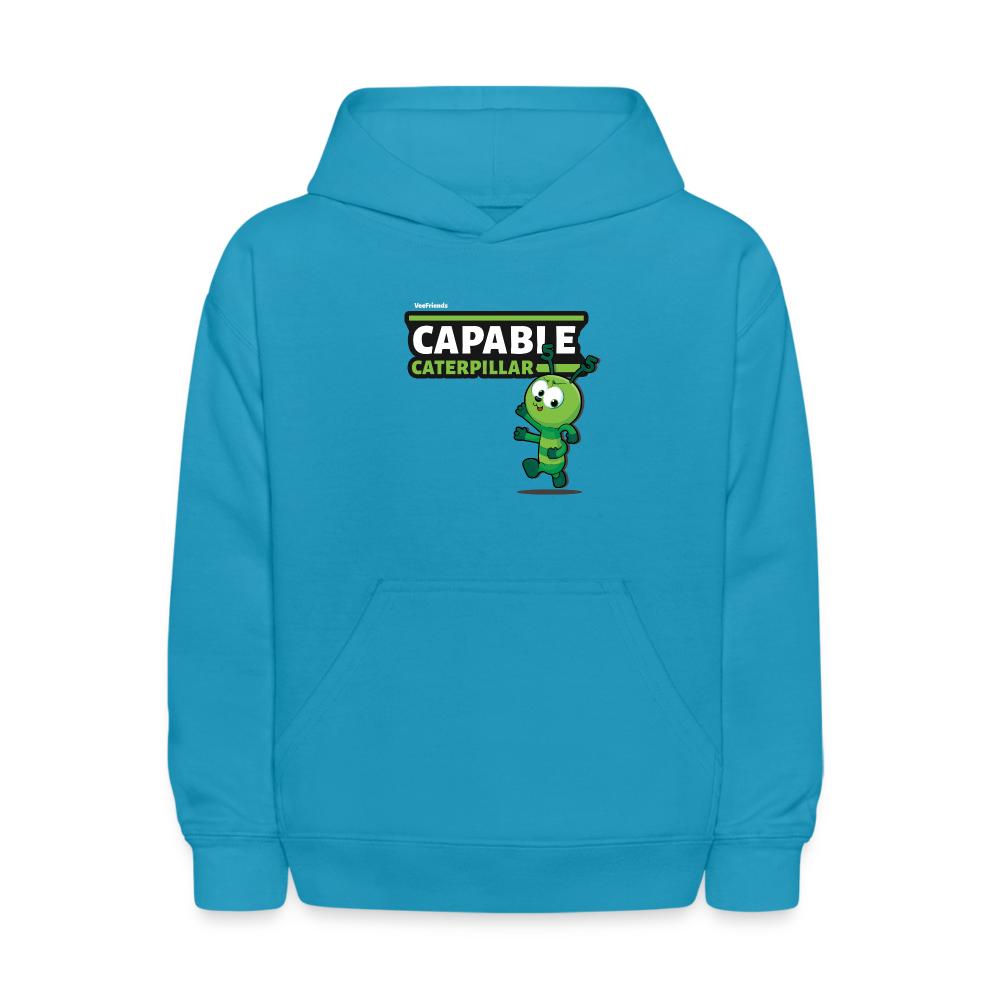 Capable Caterpillar Character Comfort Kids Hoodie - turquoise