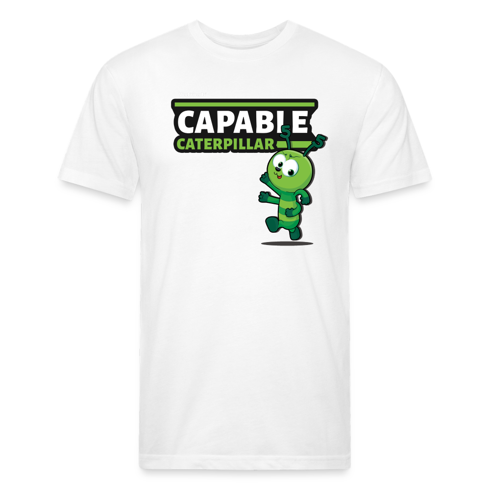 Capable Caterpillar Character Comfort Adult Tee - white