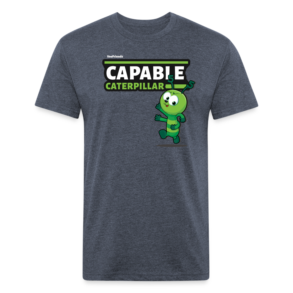 Capable Caterpillar Character Comfort Adult Tee - heather navy