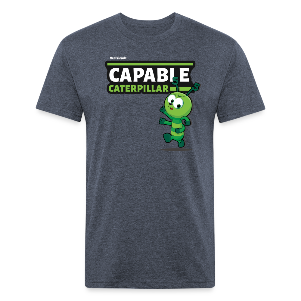 
            
                Load image into Gallery viewer, Capable Caterpillar Character Comfort Adult Tee - heather navy
            
        