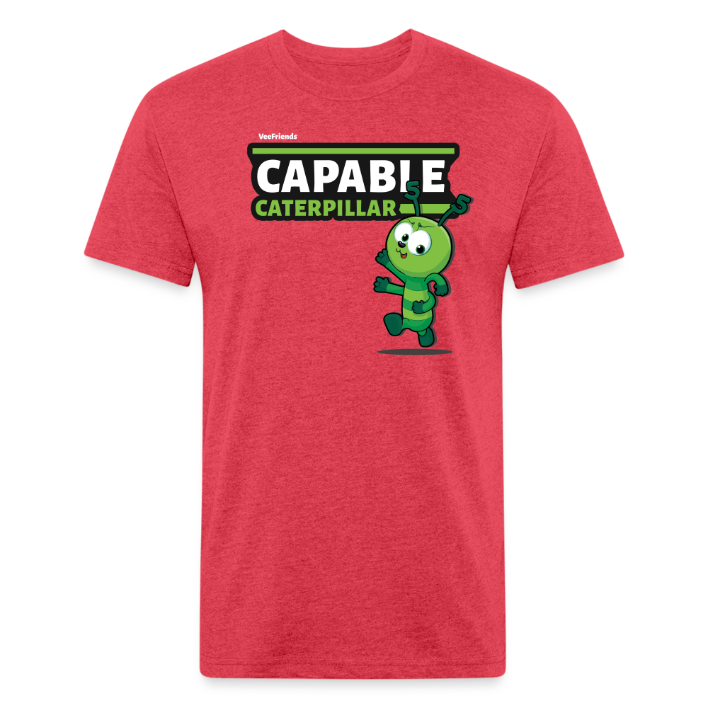 Capable Caterpillar Character Comfort Adult Tee - heather red