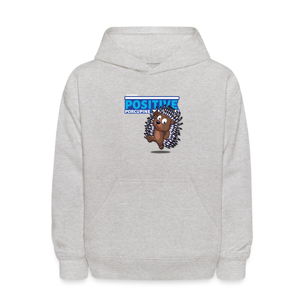 Positive Porcupine Character Comfort Kids Hoodie - heather gray