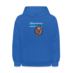 
            
                Load image into Gallery viewer, Positive Porcupine Character Comfort Kids Hoodie - royal blue
            
        