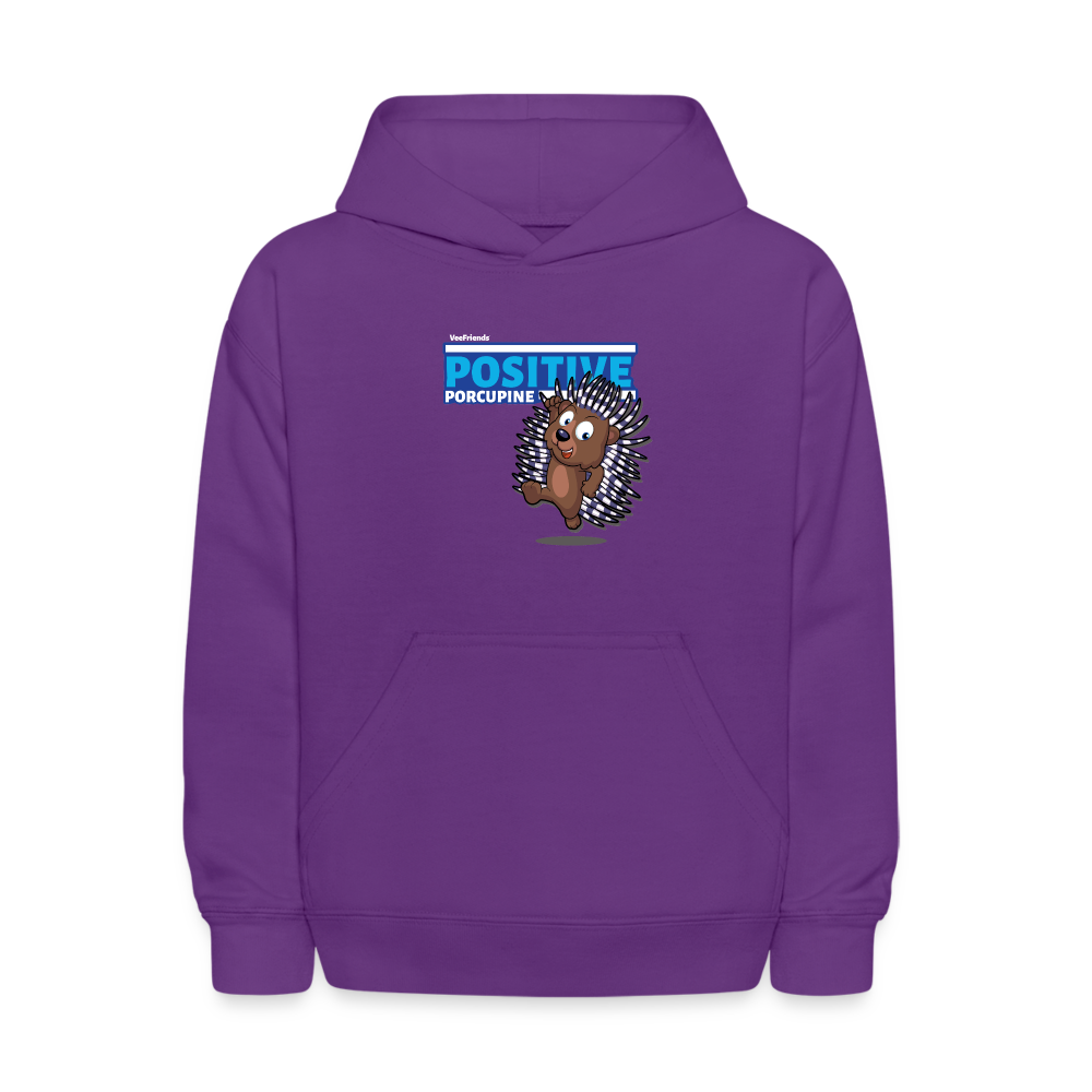 Positive Porcupine Character Comfort Kids Hoodie - purple