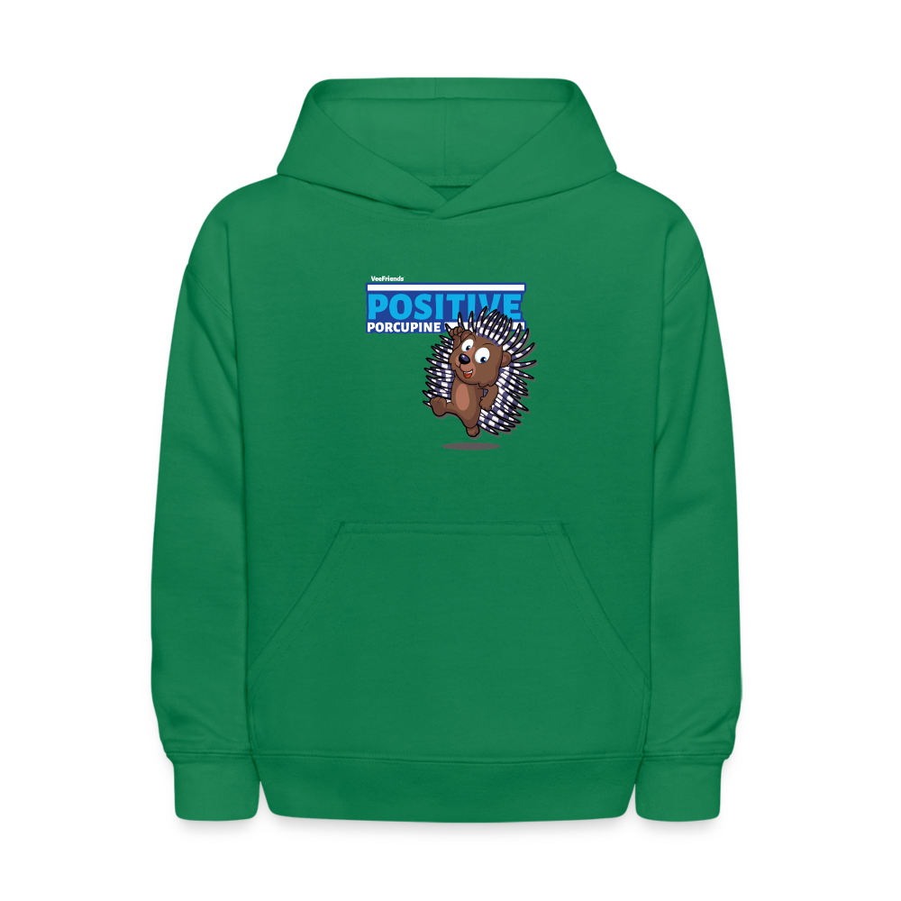 
            
                Load image into Gallery viewer, Positive Porcupine Character Comfort Kids Hoodie - kelly green
            
        