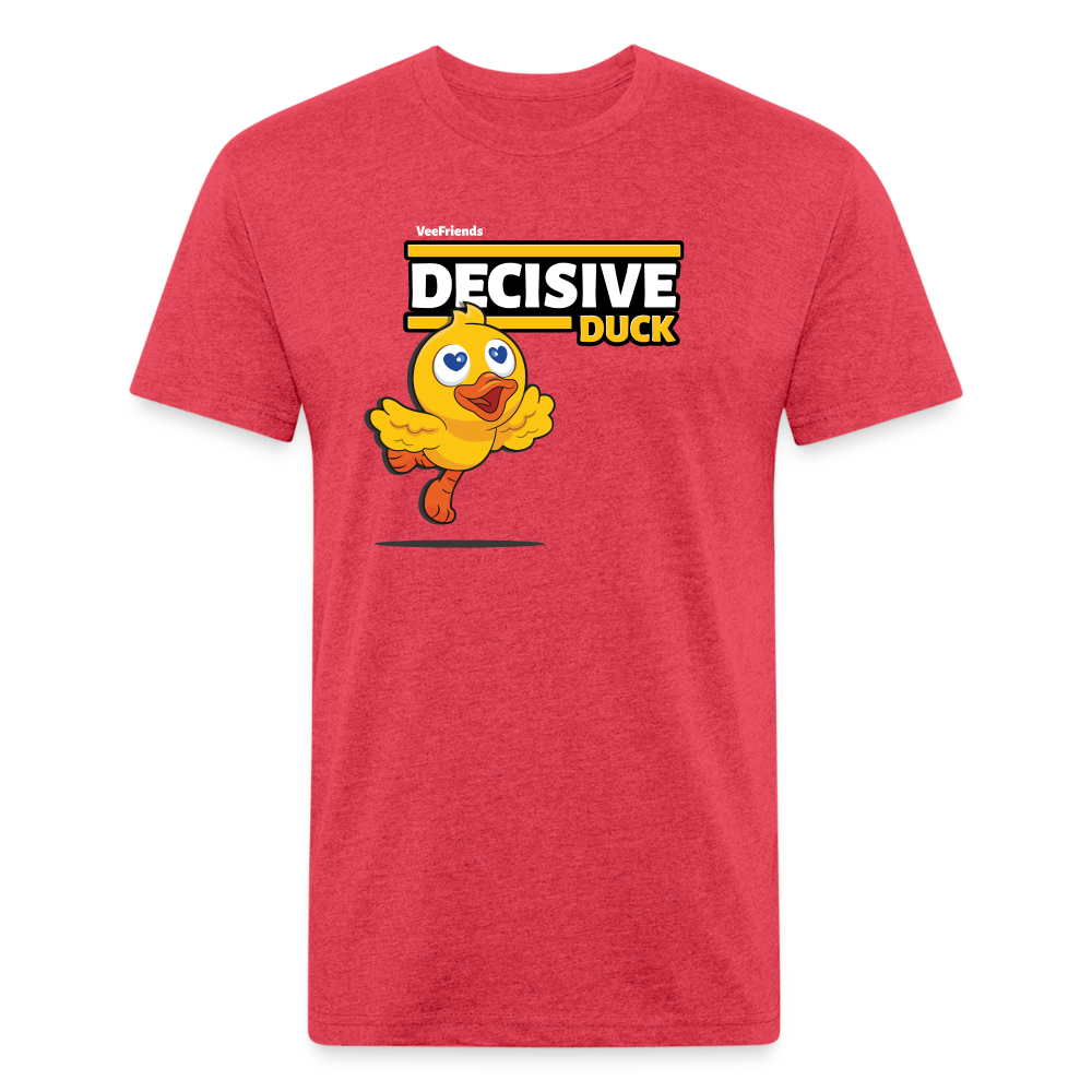 Decisive Duck Character Comfort Adult Tee - heather red