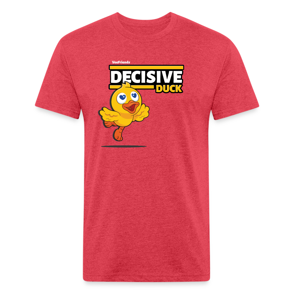 
            
                Load image into Gallery viewer, Decisive Duck Character Comfort Adult Tee - heather red
            
        