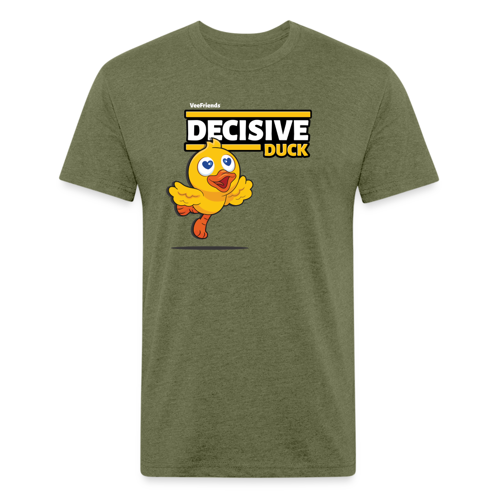 Decisive Duck Character Comfort Adult Tee - heather military green