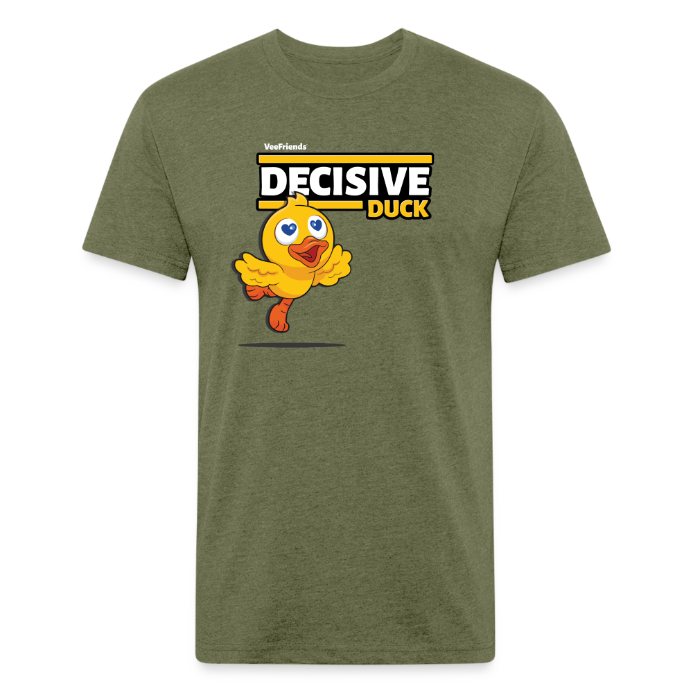 
            
                Load image into Gallery viewer, Decisive Duck Character Comfort Adult Tee - heather military green
            
        