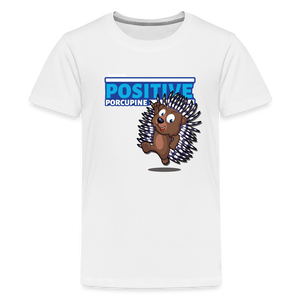 Positive Porcupine Character Comfort Kids Tee - white