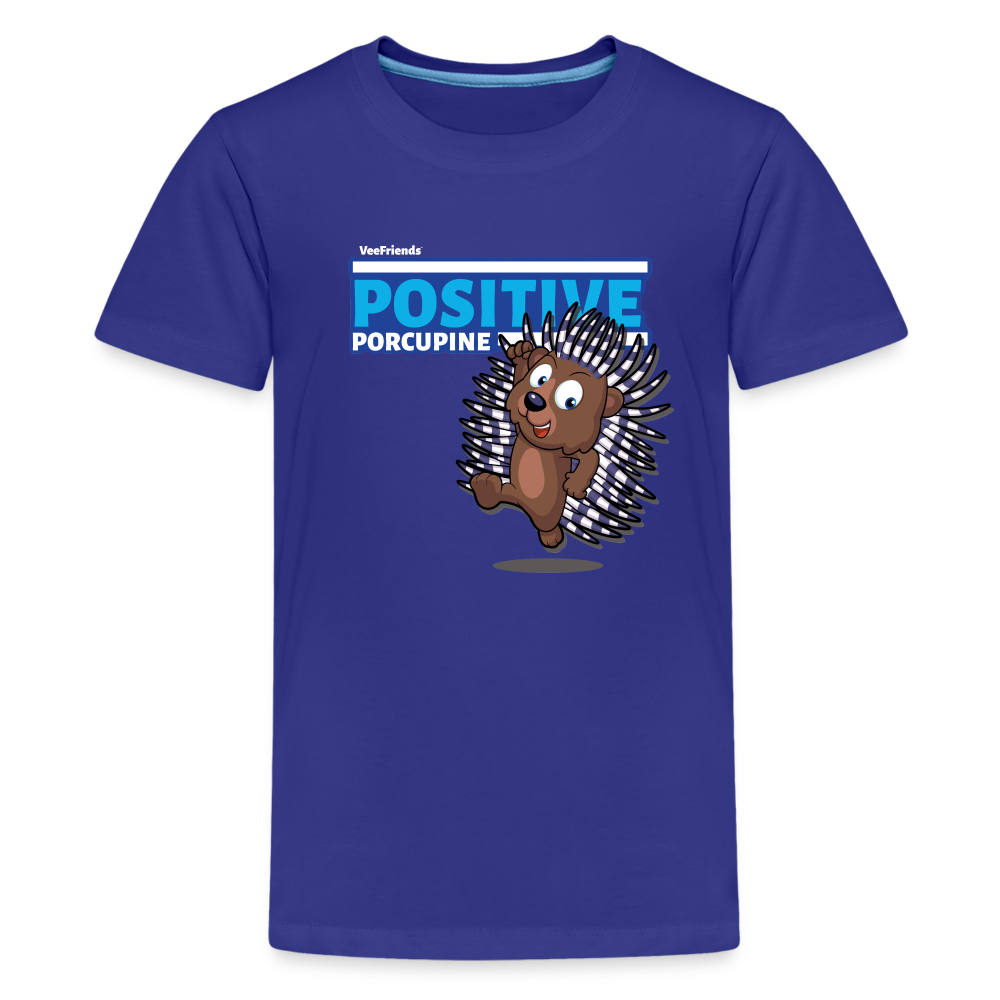 Positive Porcupine Character Comfort Kids Tee - royal blue