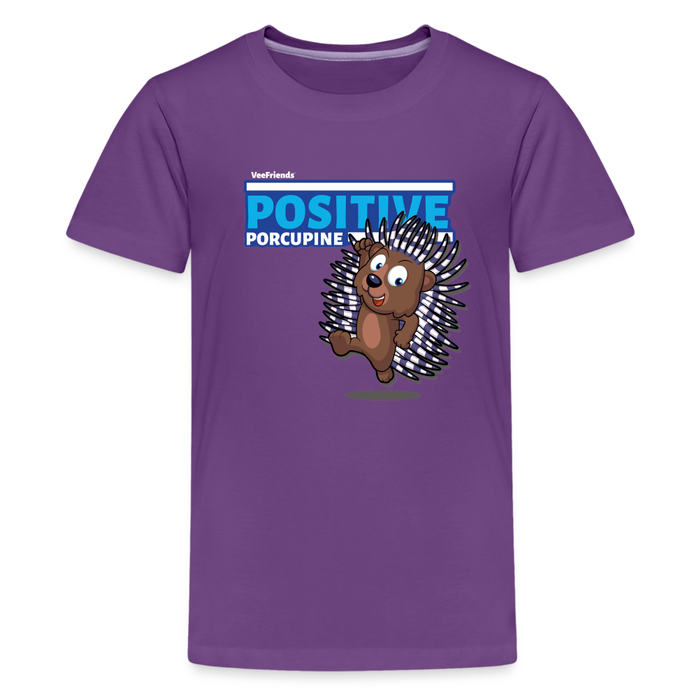 Positive Porcupine Character Comfort Kids Tee - purple