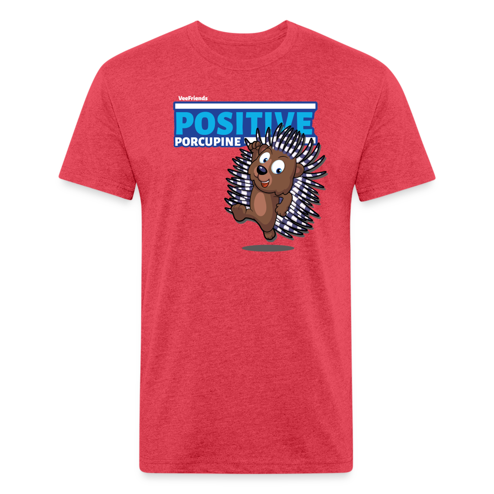 Positive Porcupine Character Comfort Adult Tee - heather red