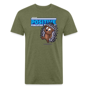 Positive Porcupine Character Comfort Adult Tee - heather military green