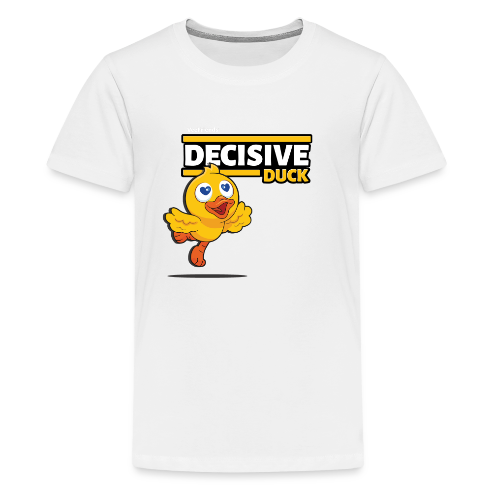 Decisive Duck Character Comfort Kids Tee - white