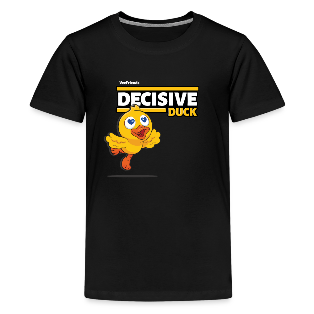 Decisive Duck Character Comfort Kids Tee - black