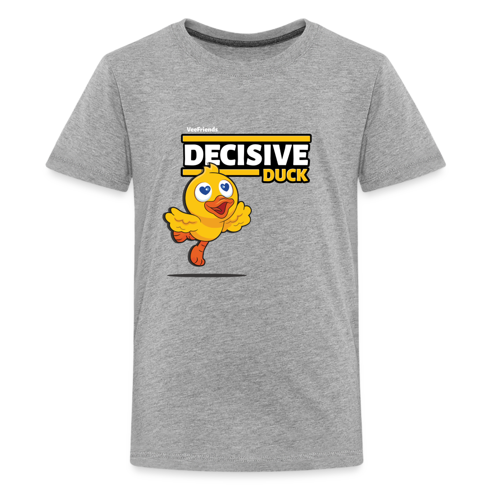 Decisive Duck Character Comfort Kids Tee - heather gray