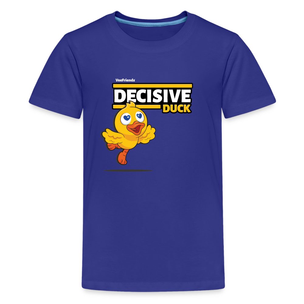 Decisive Duck Character Comfort Kids Tee - royal blue