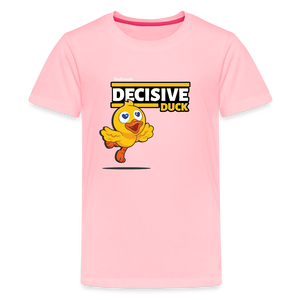Decisive Duck Character Comfort Kids Tee - pink