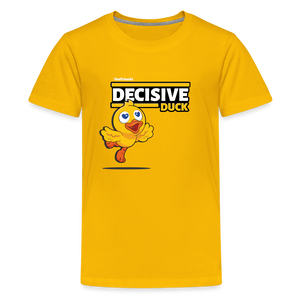 Decisive Duck Character Comfort Kids Tee - sun yellow