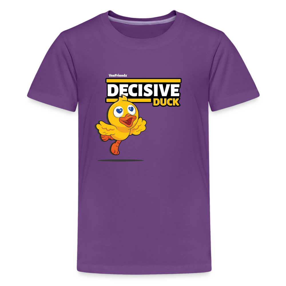 Decisive Duck Character Comfort Kids Tee - purple