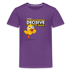 Decisive Duck Character Comfort Kids Tee - purple