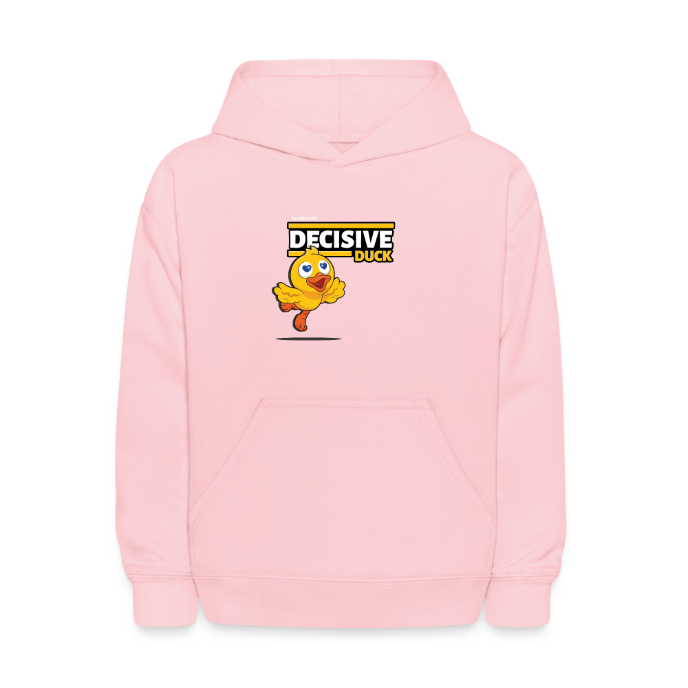 Decisive Duck Character Comfort Kids Hoodie - pink