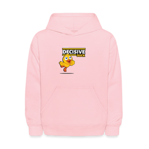 Decisive Duck Character Comfort Kids Hoodie - pink