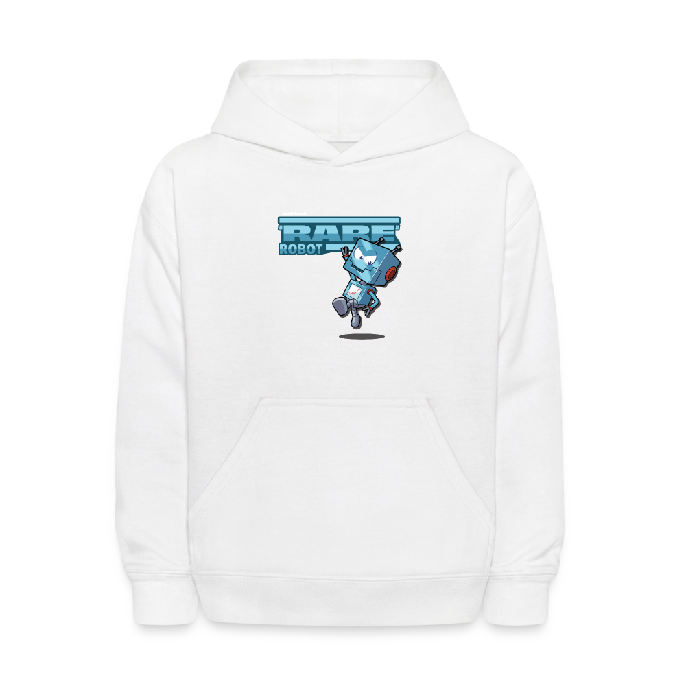 "Rare" Robot Character Comfort Kids Hoodie - white