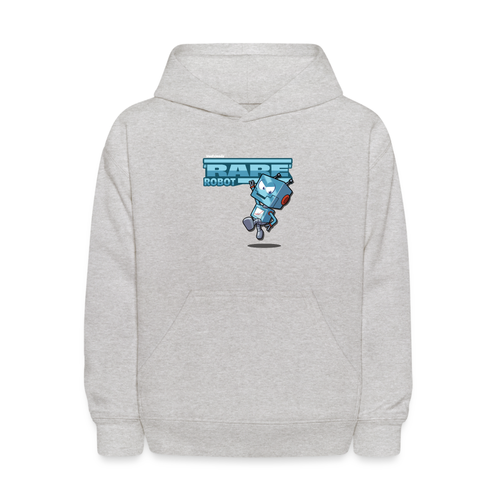 "Rare" Robot Character Comfort Kids Hoodie - heather gray