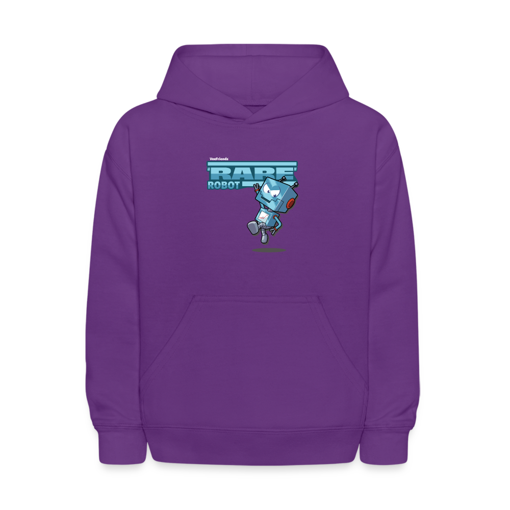 "Rare" Robot Character Comfort Kids Hoodie - purple