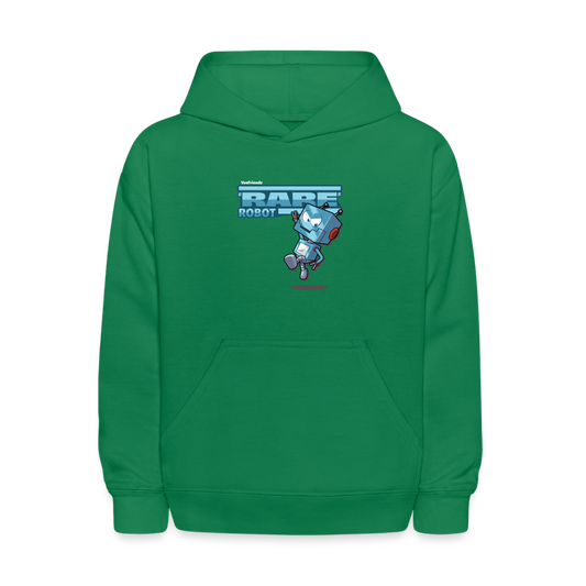 "Rare" Robot Character Comfort Kids Hoodie - kelly green