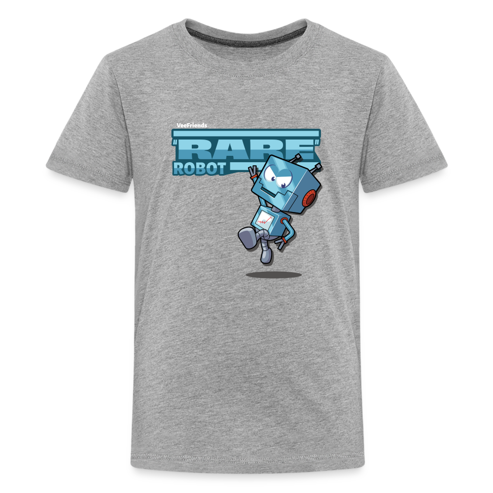 "Rare" Robot Character Comfort Kids Tee - heather gray